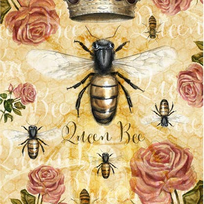 Queen Bee - Rice Paper for Decoupage - Craft Paper for wholesale by European Excellency