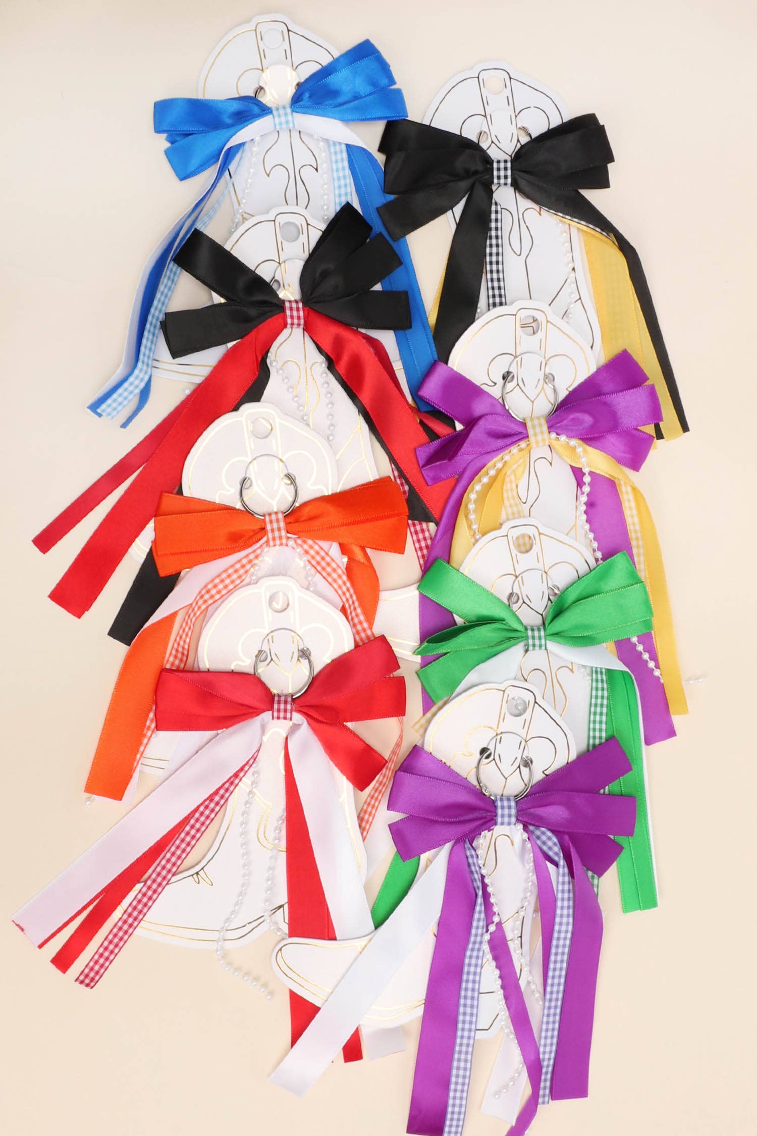 SP Sophia Collection - Wholesale Keychain - Women's - Gameday Bow Ribbon Cowboy Boot Charm 9