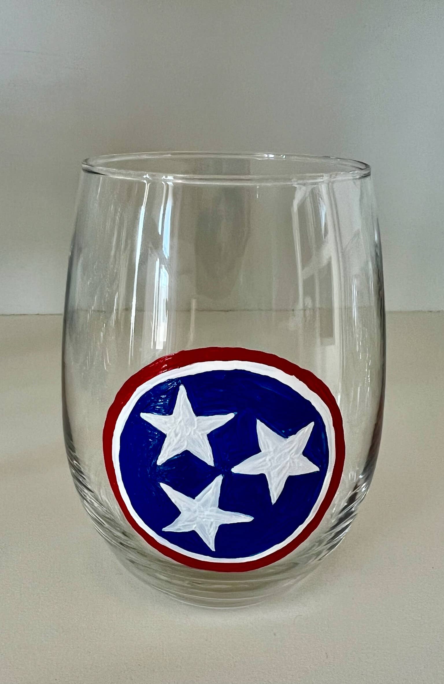 Hand Painted Glass, Co - Wholesale Wine Glass - Tennessee Tristar Stemless Glass – 20 Oz.8