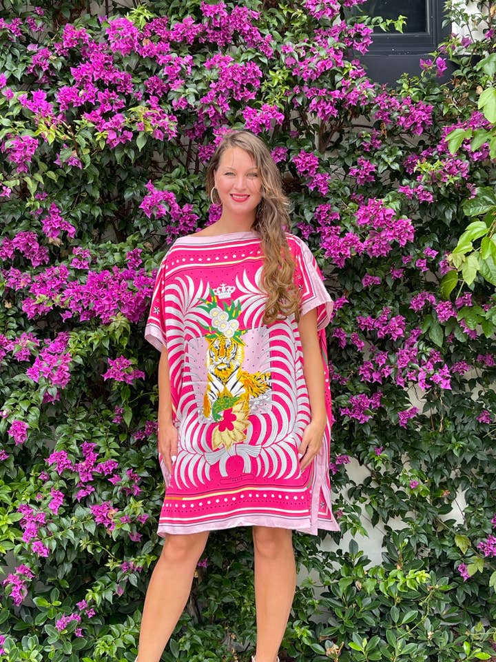 Caftan / Pink Lion for wholesale by Stacy Bradley Design