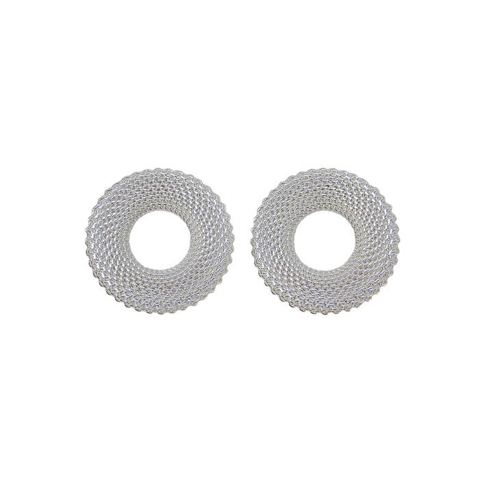 Brincos de malha de círculo pequeno por atacado de Erica Zap Designs