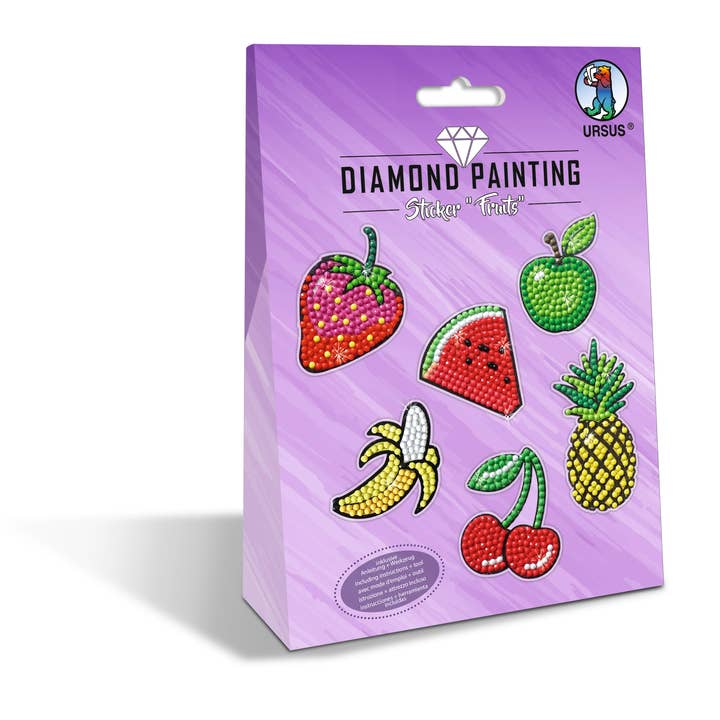 Diamond Painting Sticker “Fruits” for wholesale by URSUS® / Buntpapierfabrik Ludwig Bähr GmbH & Co. KG