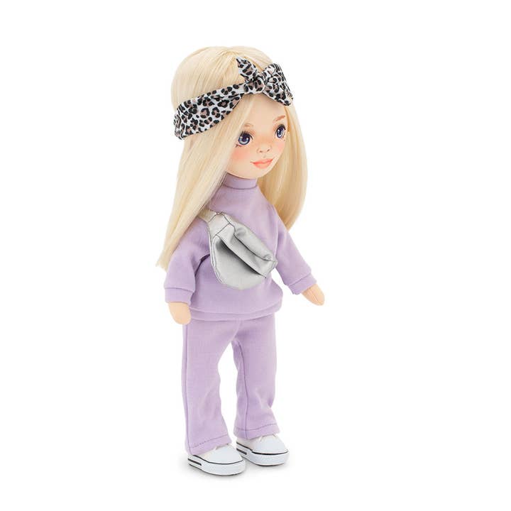 Orange Toys - Wholesale Doll - Kids - Mia Doll With A Purple Tracksuit - 32Cm