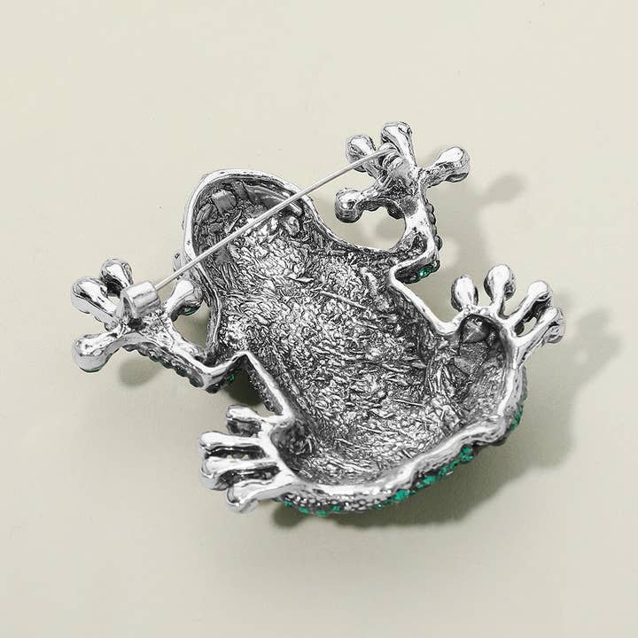 Sensibling Corp. - Wholesale Brooch - Rhinestone Embellished Frog Pin Brooch2
