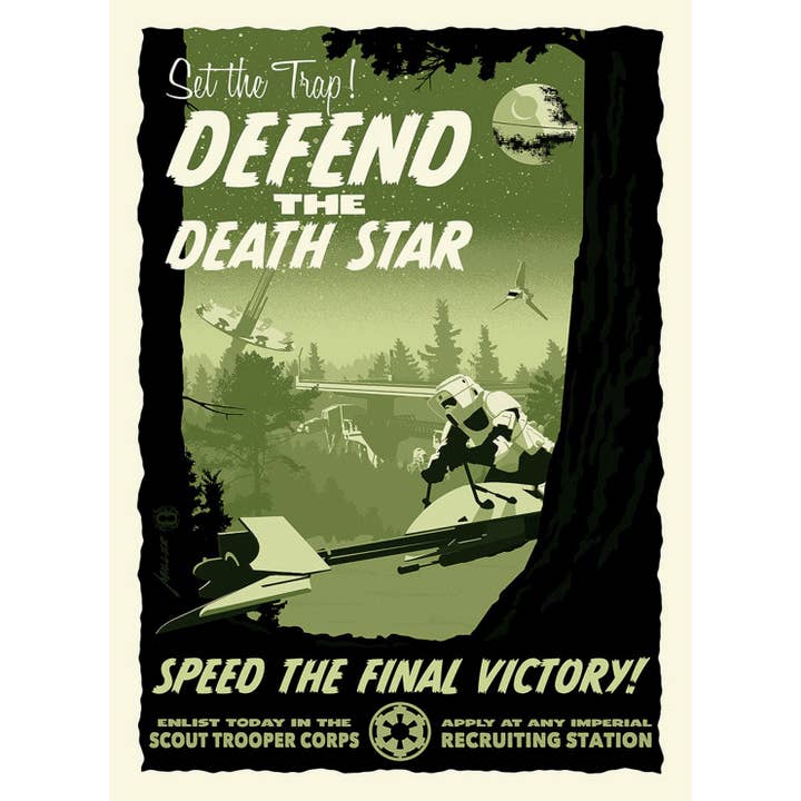 Empire Apparel Designs - Wholesale Poster - Endor & Troopers Print