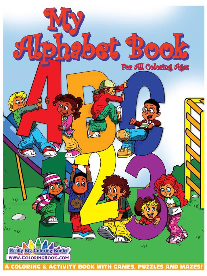 Paquet de 12 livres de coloriage ABC-123 8,5 « x11" pour la vente par Really Big Coloring Books | ColoringBook.com