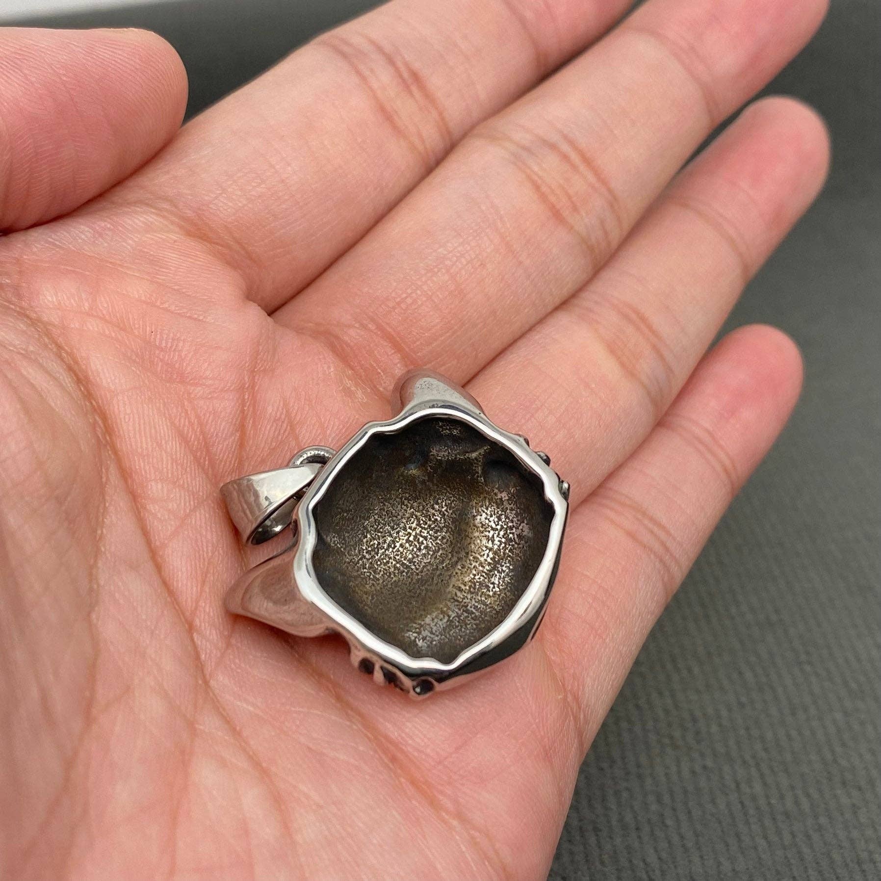 Mio Queena - Wholesale Craft Supplies - Stainless Steel Cat's Head Pendant - MJ/MNP2