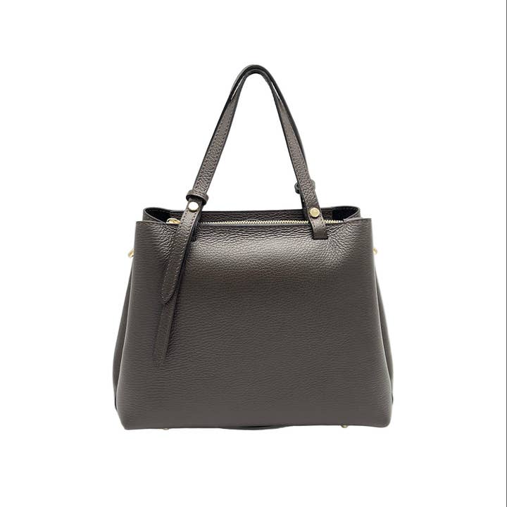 Suie Valentini srl - Wholesale Handtas met handvat - Dames - Echt leren handtas met schouderriem, Gemaakt in Italië, art. 1126623