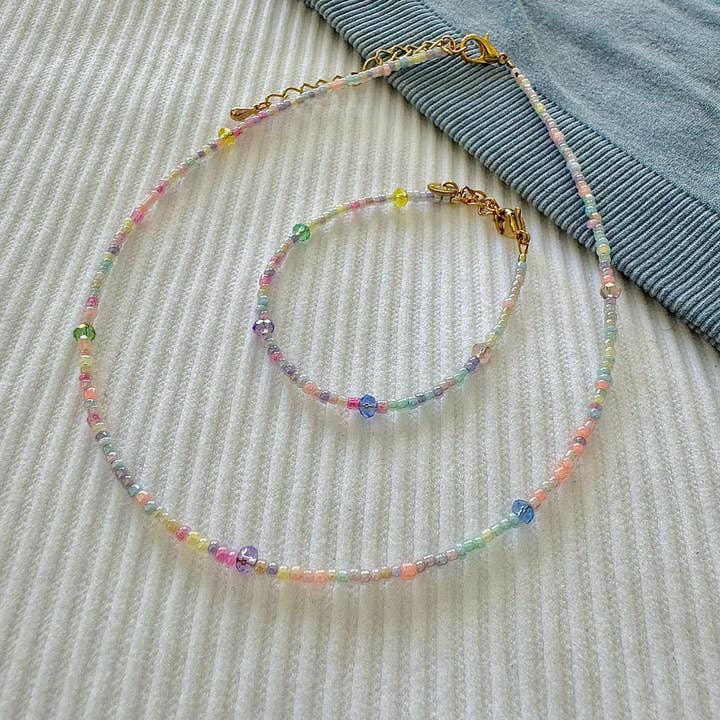 Poppy Necklace & Bracelet Set for wholesale by Luna.Foundling