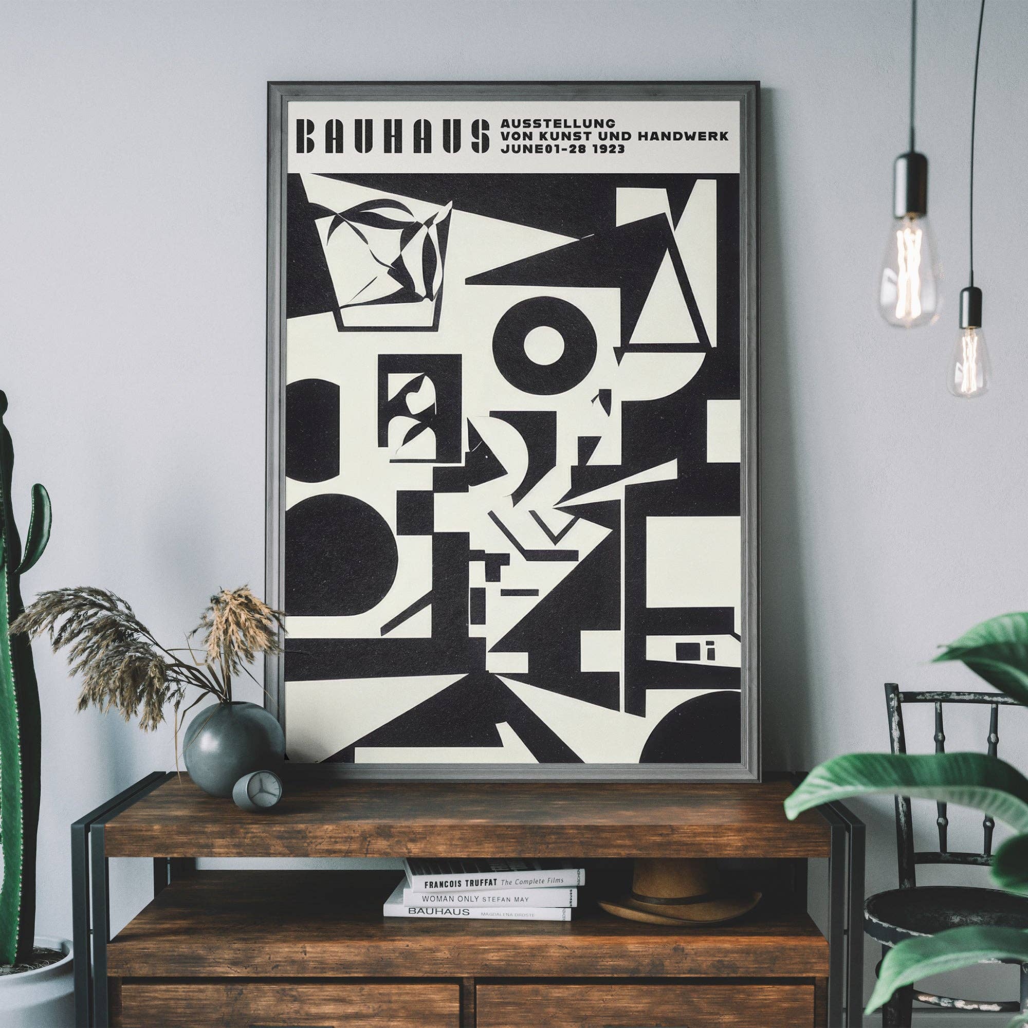 Ink & Drop – Engroshandel Kunsttryk – Bauhaus Shapes Sort & Hvid Print0