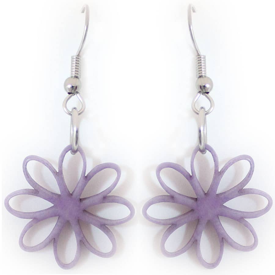 Muichic Natural Jewelry - Wholesale Dangle Earrings - Flowers Tagua Earrings Handmade Fairtrade Lightweight1