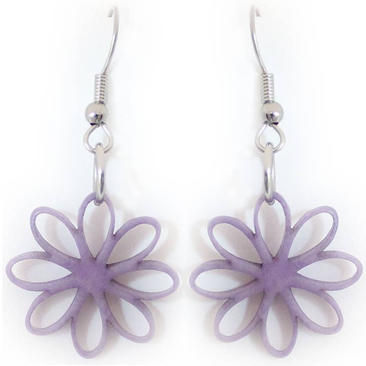 Muichic Natural Jewelry - Wholesale Dangle Earrings - Flowers Tagua Earrings Handmade Fairtrade Lightweight1