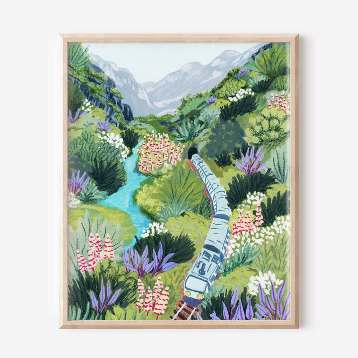 "Train Travel" Art Print for wholesale by Sarah Gesek Studio