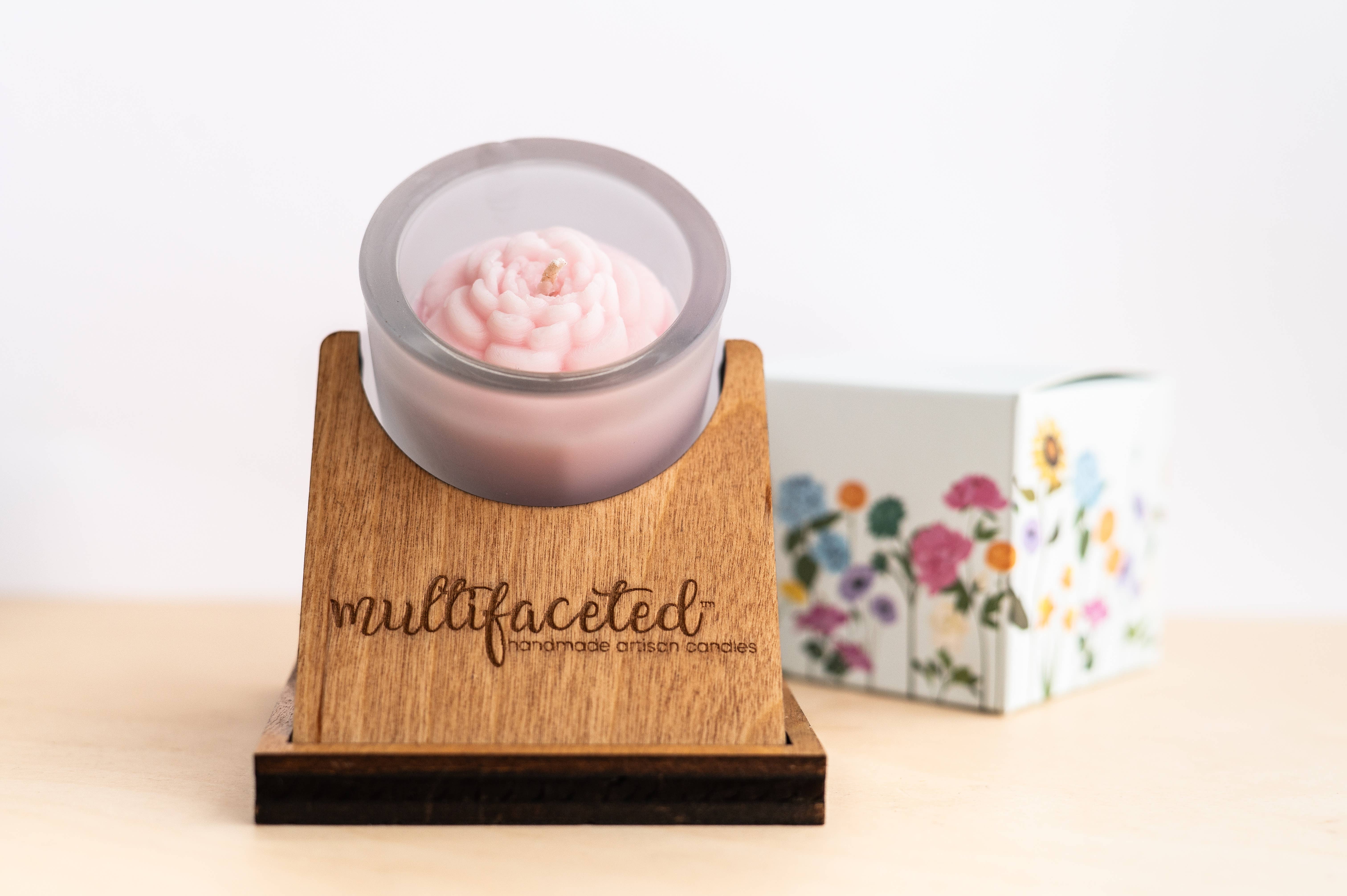 Multifaceted™ Artisan Candles - Wholesale Jar/Filled Candle - Peony Flower Candle, Eco -Friendly Candle - multiple sizes6