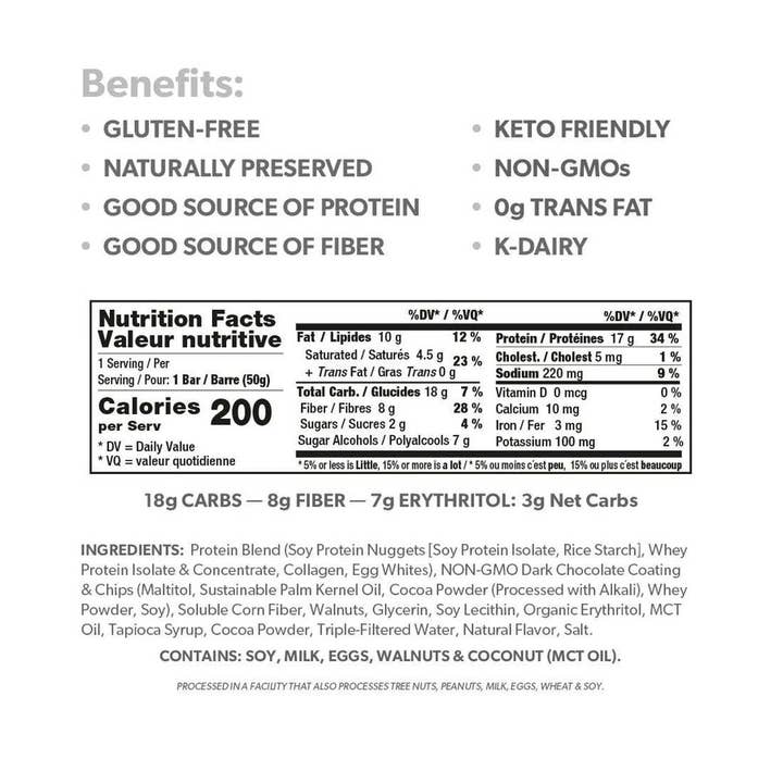 Smart For Life - Wholesale Snack Bar - Smart for Life Keto Triple Chocolate Protein Bar 12 Ct