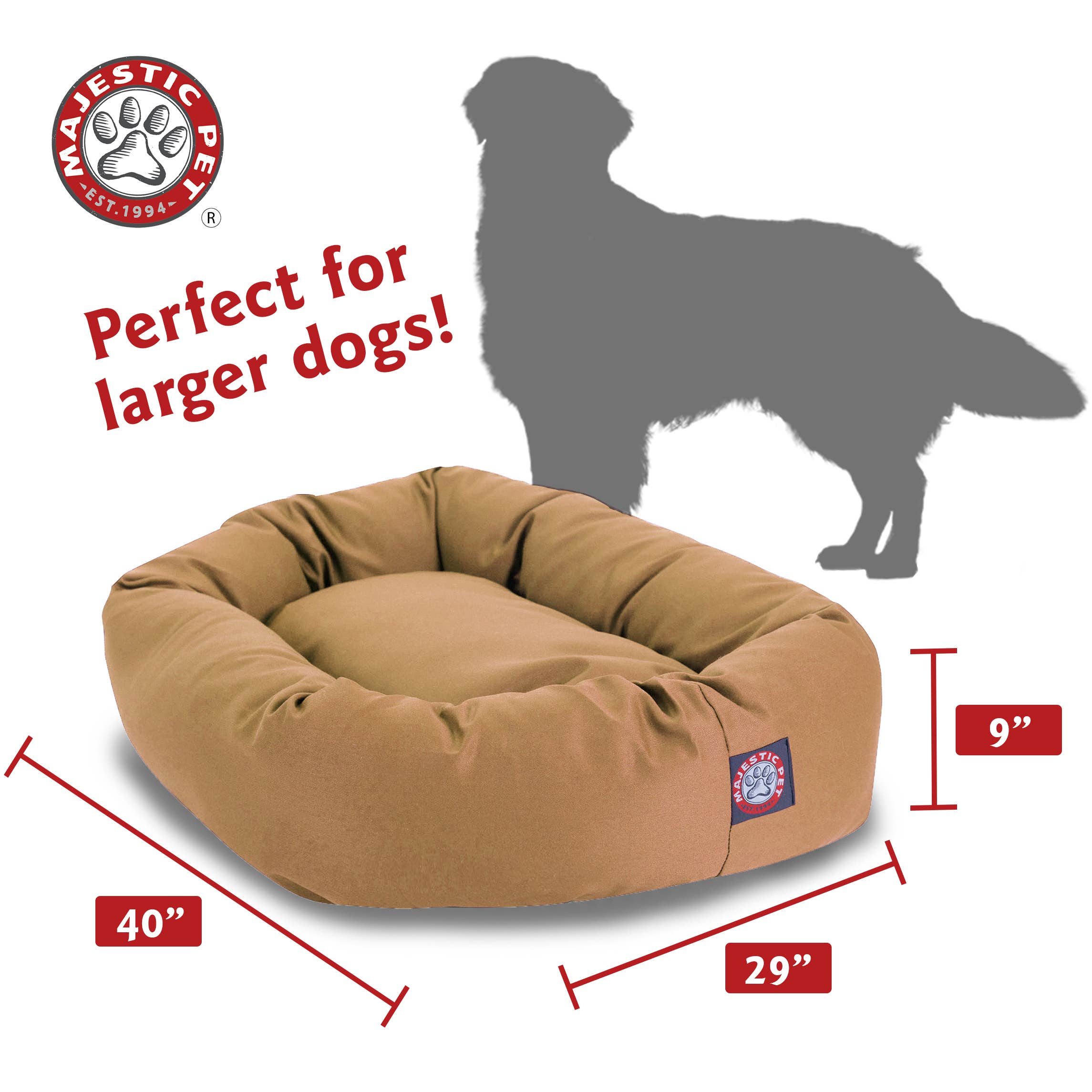 Majestic Pet Products - Vente Panier – chien - Lit pour chien Bagel en poly/coton71