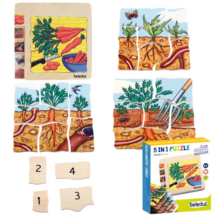 Beleduc - Wholesale Puzzle - Kids - Layer-Puzzle "Carrot" - Beleduc