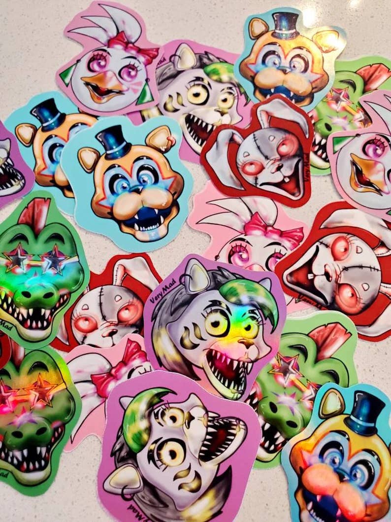 Fnaf Security Breach Sticker Set Five Nights at Freddy's 