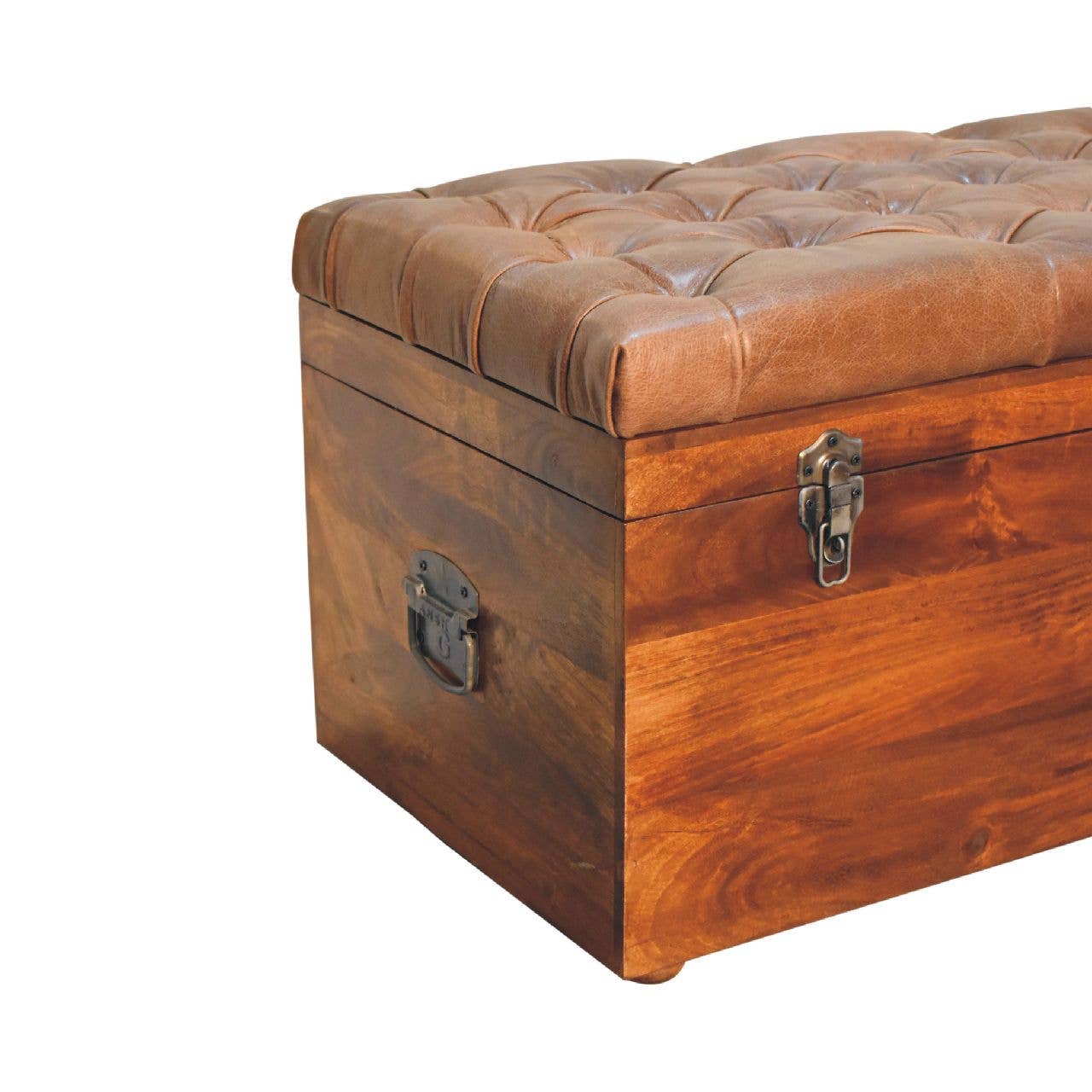 Artisan Furniture - Wholesale Cabinet - Buffalo Hide Chestnut Storage Trunk5