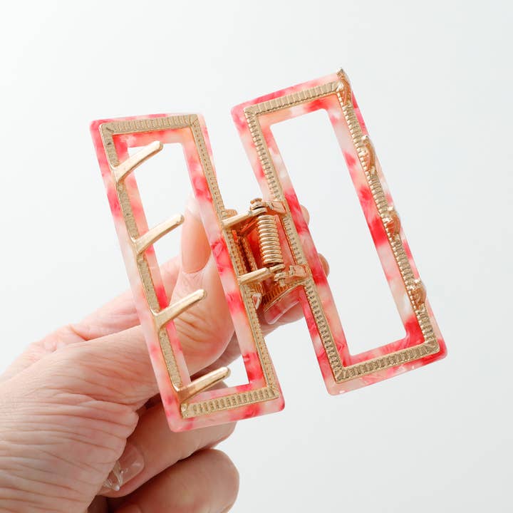 Assortito Isla Boardwalk | Fermaglio in metallo a forma di rettangolo cavo medio in vendita all'ingrosso su Faire4