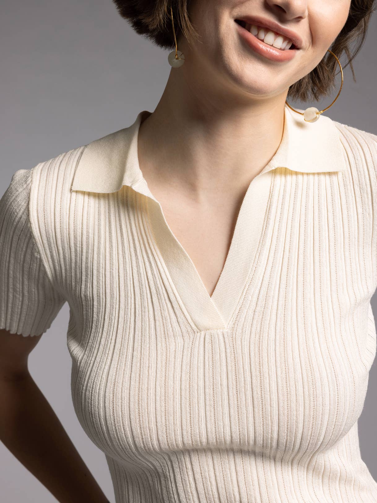 Weekend Los Angeles - Wholesale Knit Top - Women's - Collared Knit Top - COURTNEY TOP3