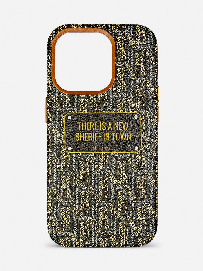 Nouveau shérif en ville - Étui pour iPhone 14 Pro pour la vente par John Hatter & Co