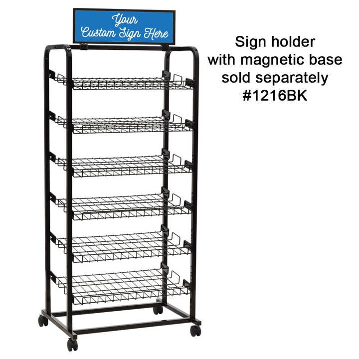Specialty Store Services - Wholesale Retailer Display Stand/Case - Black 30 in Bakers Rack