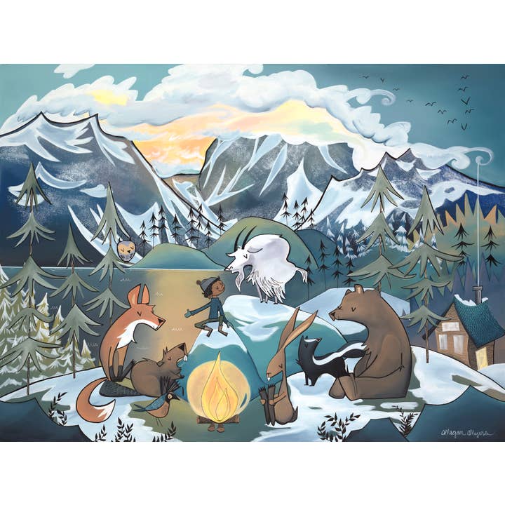 Fine Art Print - Bonfire Gang (Design 39) for wholesale by Megan Marie Myers Art