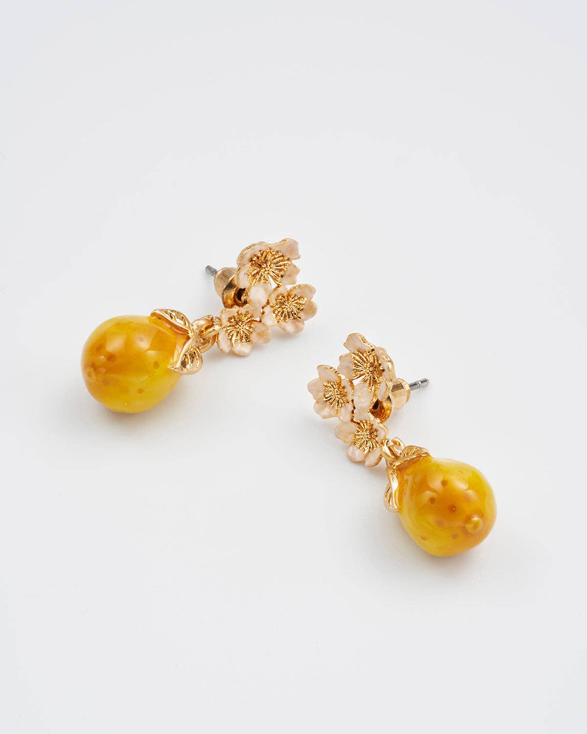 Fable England – wholesale Dangle earrings – Golden Pear Drop Gold Earrings1