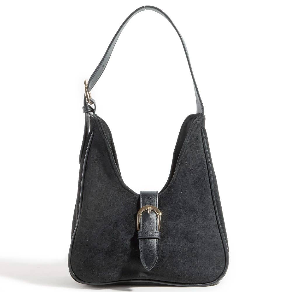 Collections by Fame Accessories – Engroshandel Crossbodytaske - Dame – Taske i ruskind med spænde-accent5