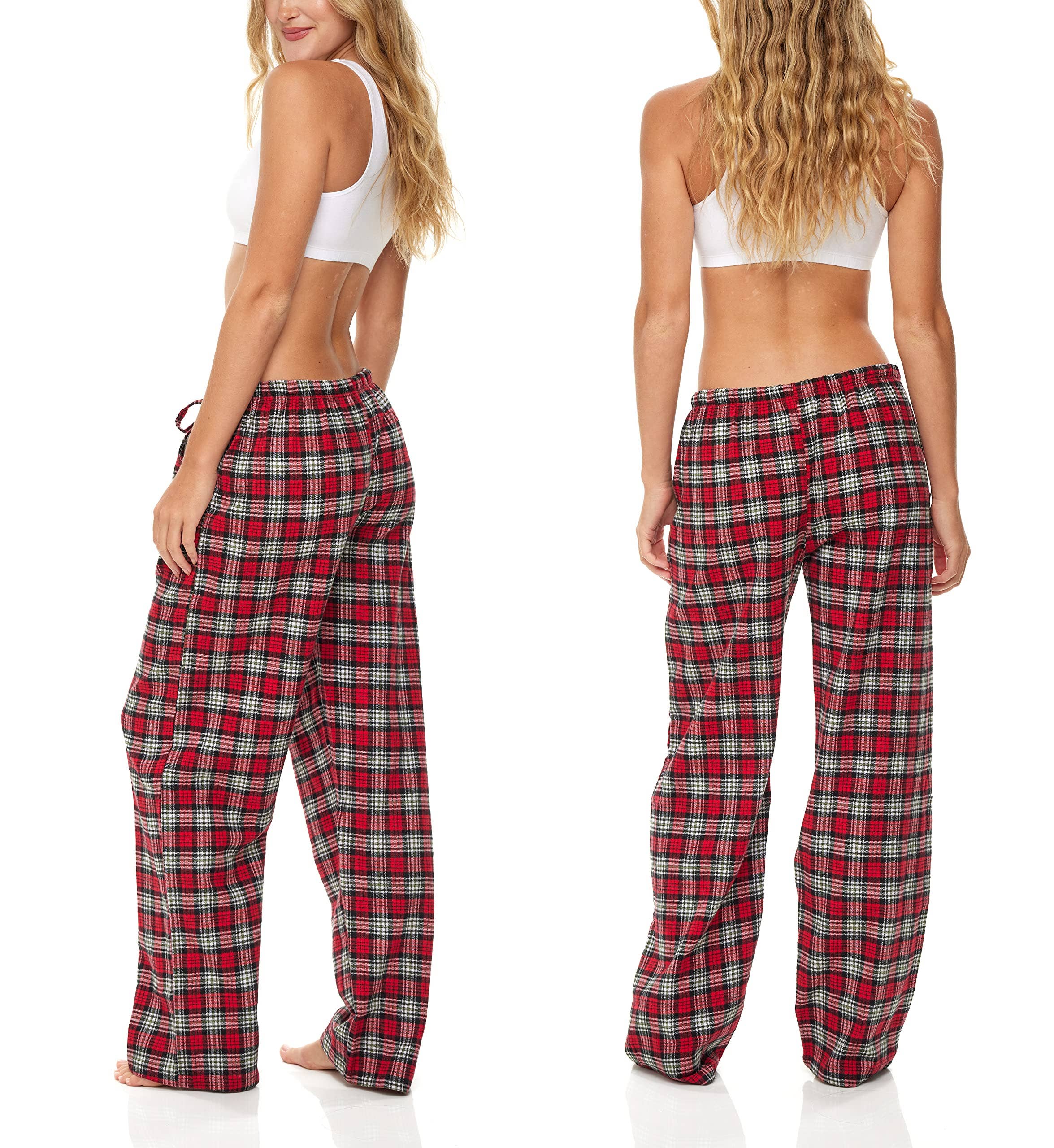 I-Wear Brands - Venta al por mayor Pantalones de chándal/cómodos - Mujer - Pantalones de franela de algodón a cuadros para mujer con cordón, paquete de 312