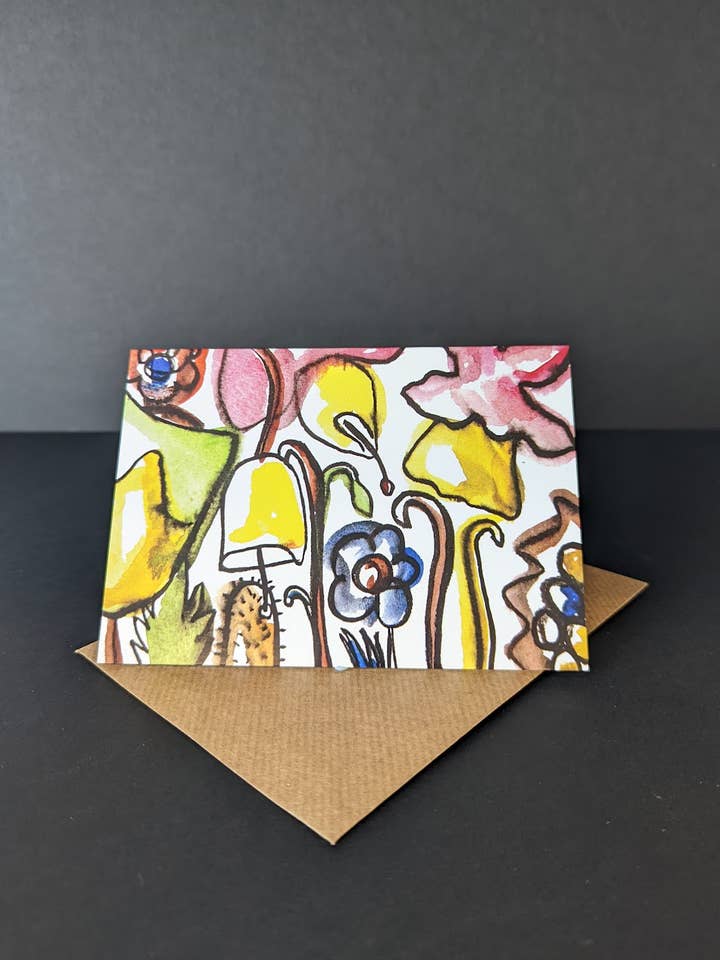 Carte de vœux Jungle florale pour la vente par Antonietta Torsiello London