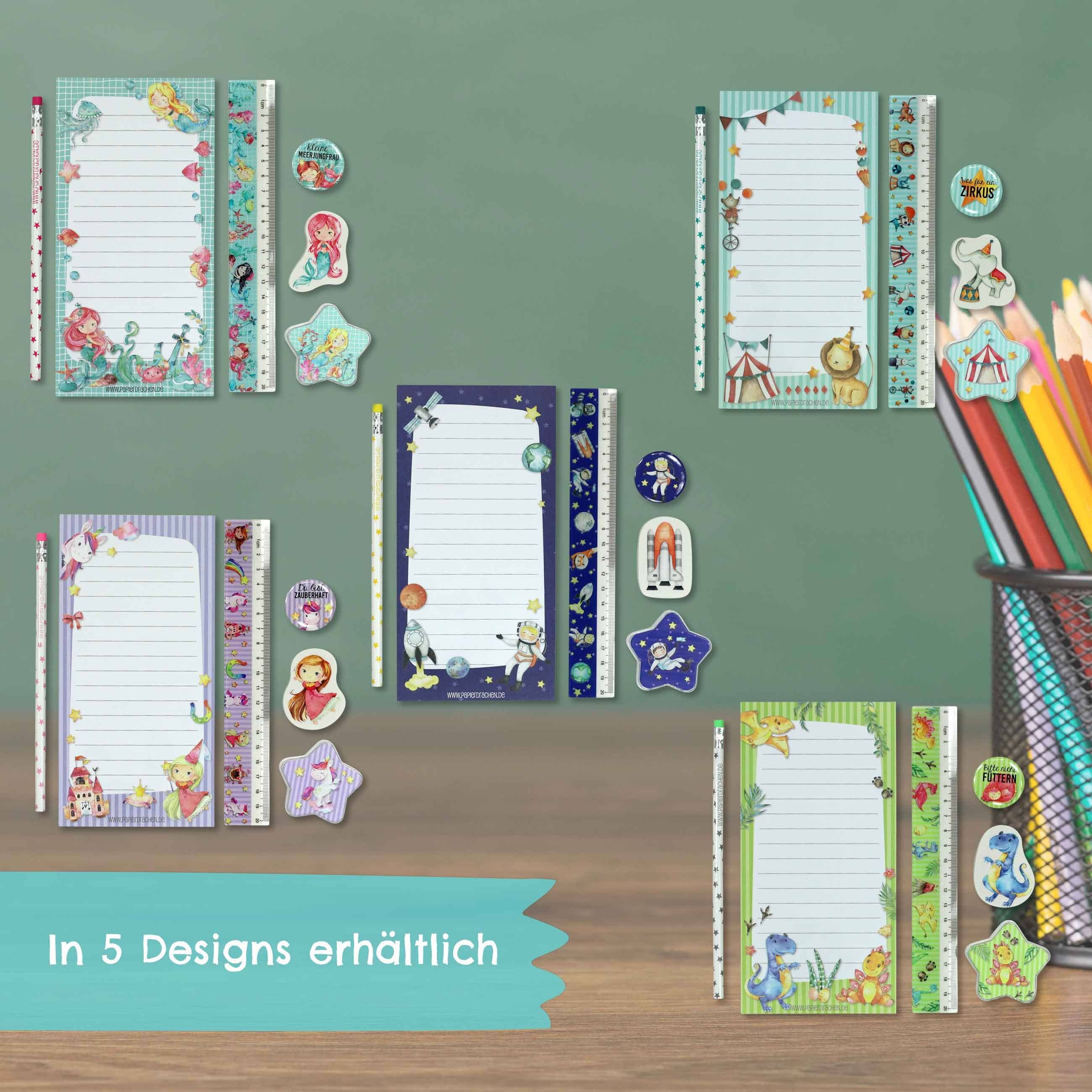 Papierdrachen - Wholesale Stationery/Notecard Set - School unicorn stationery set 22