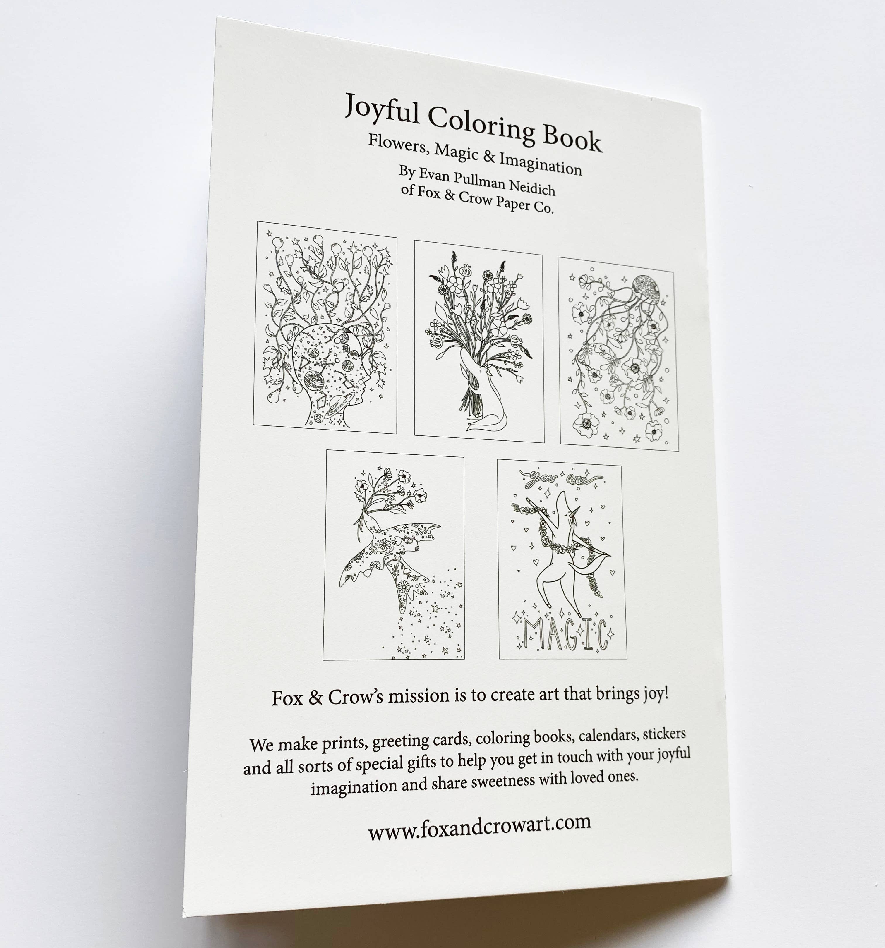 Fox & Crow Paper co. - Wholesale Coloring Book - Adult - Magical Coloring Book / Artist Coloring Book / Spring Gift2
