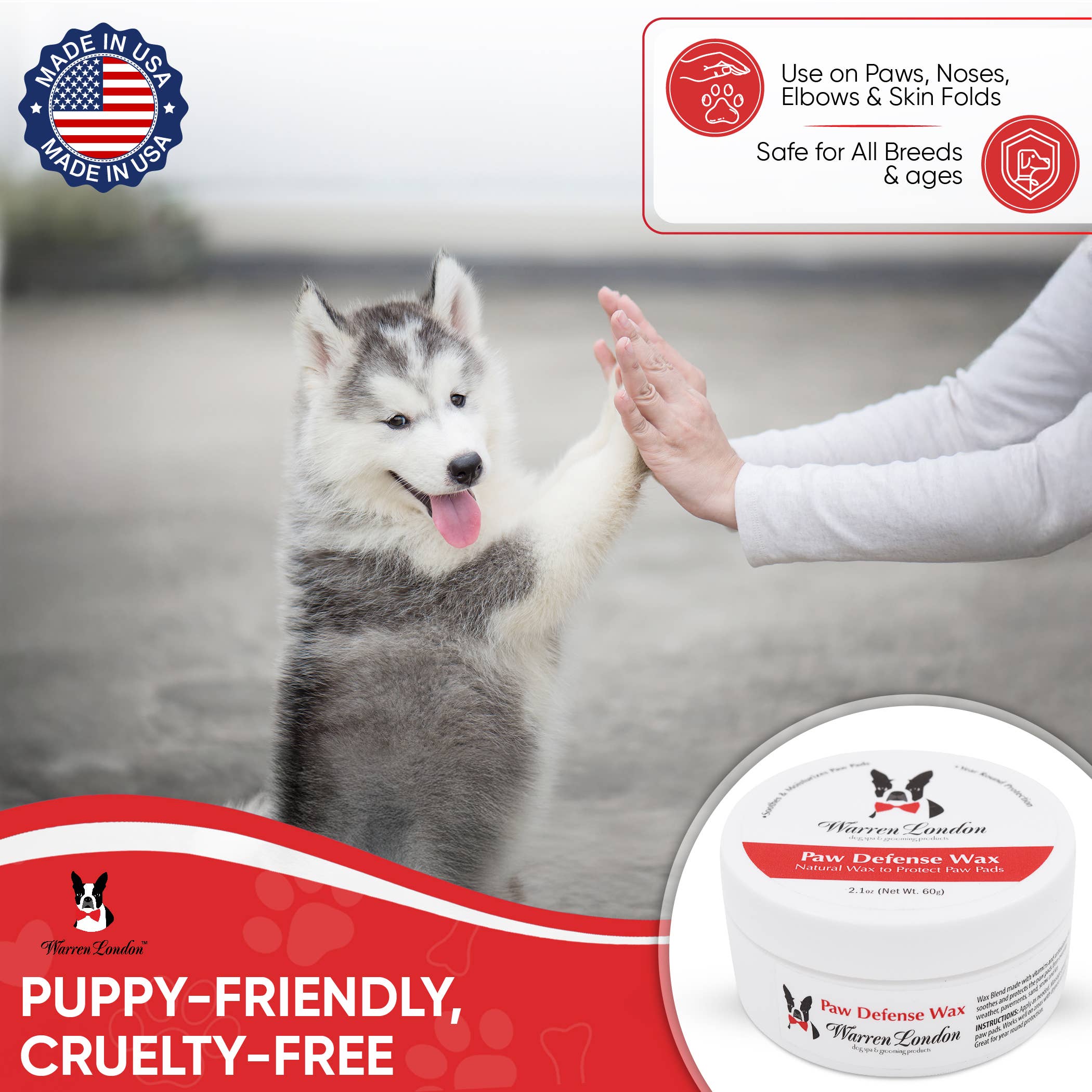 Warren London Dog Products - Wholesale Pet Paw Protection - Paw Defense Wax - 2 oz4