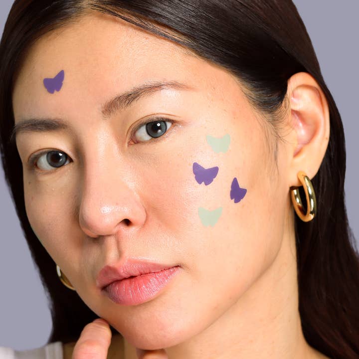 My Spa Life - Wholesale Acne/Hydrocolloid Patch - Hydrocolloid Mint & Purple Butterfly Pimple Patches