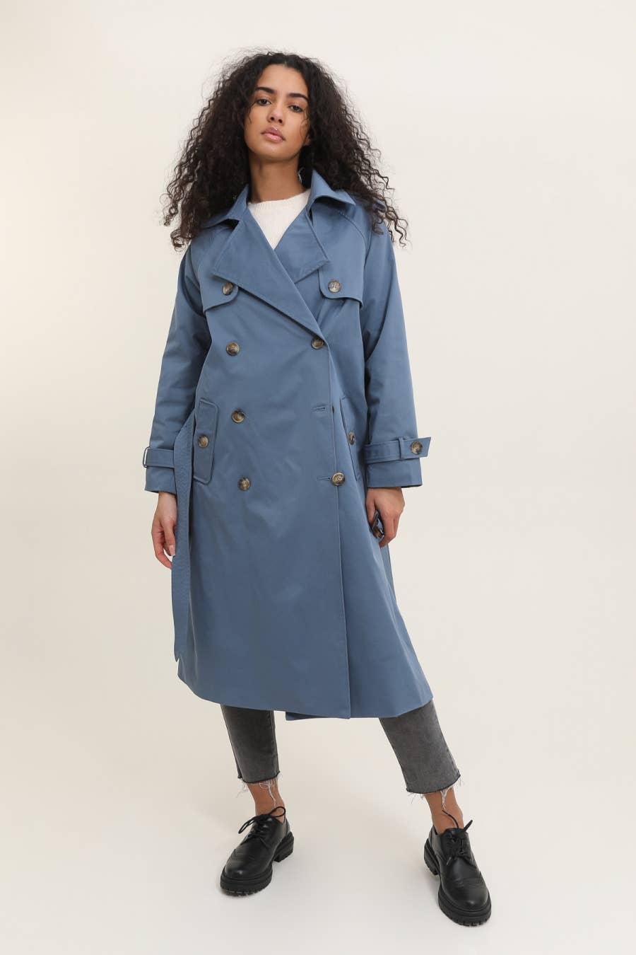 Attrait Paris - Wholesale Trench Coat - Women's - Long double-breasted trench coat13