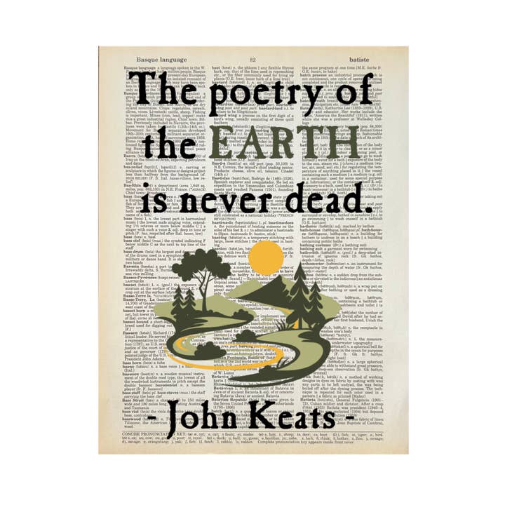 Poetry of the earth | Dictionary Print | Vintage Book Art for wholesale by Bookish Birds