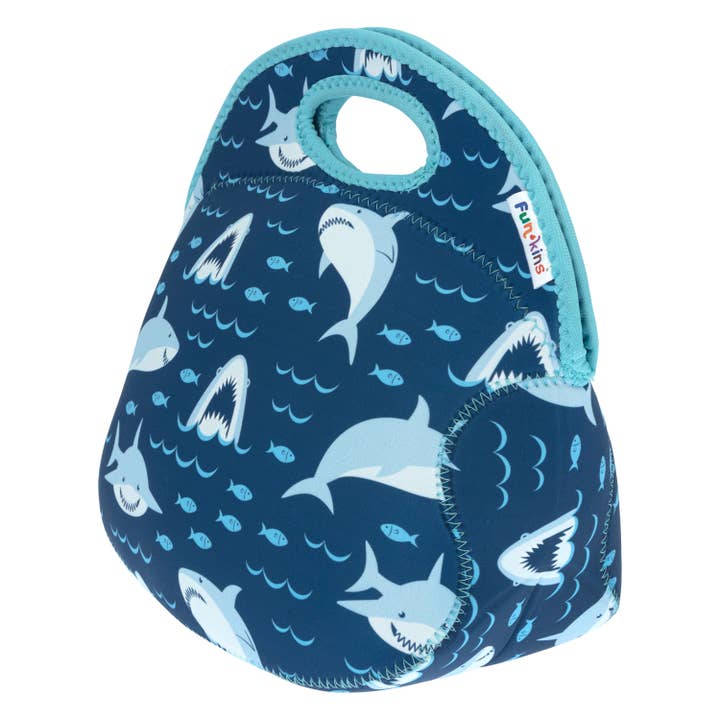 My Funkins - Wholesale Lunch Bag/Box - Kids - Large, Machine Washable Lunch Bag for Kids - Sharks1