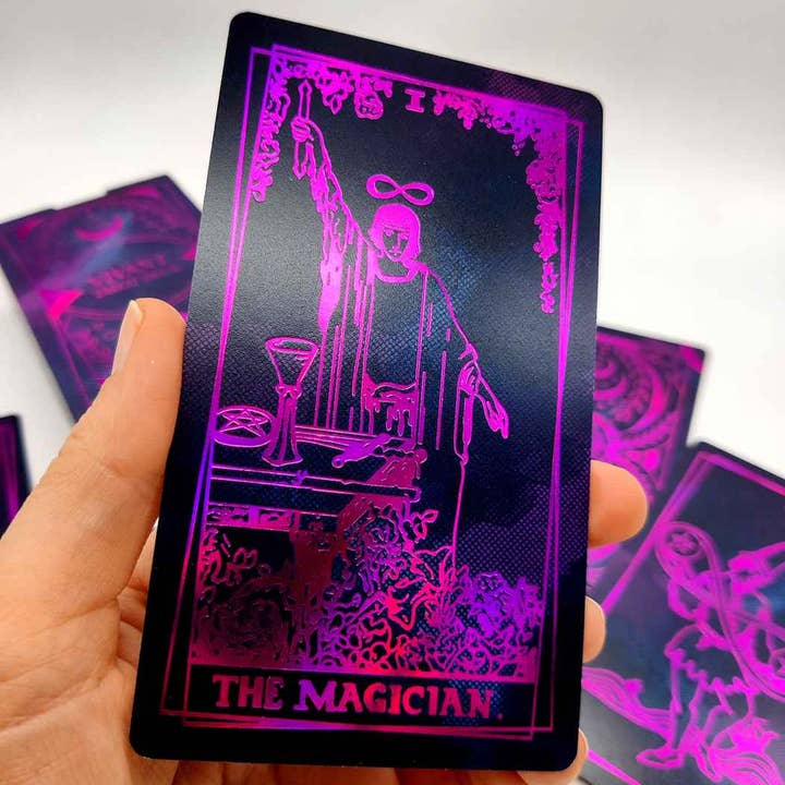 LA MUCI DESIGN - Wholesale Tarot Cards - Vivant Tarot Deck – Holographic Pink & Blue Tarot Cards Set1