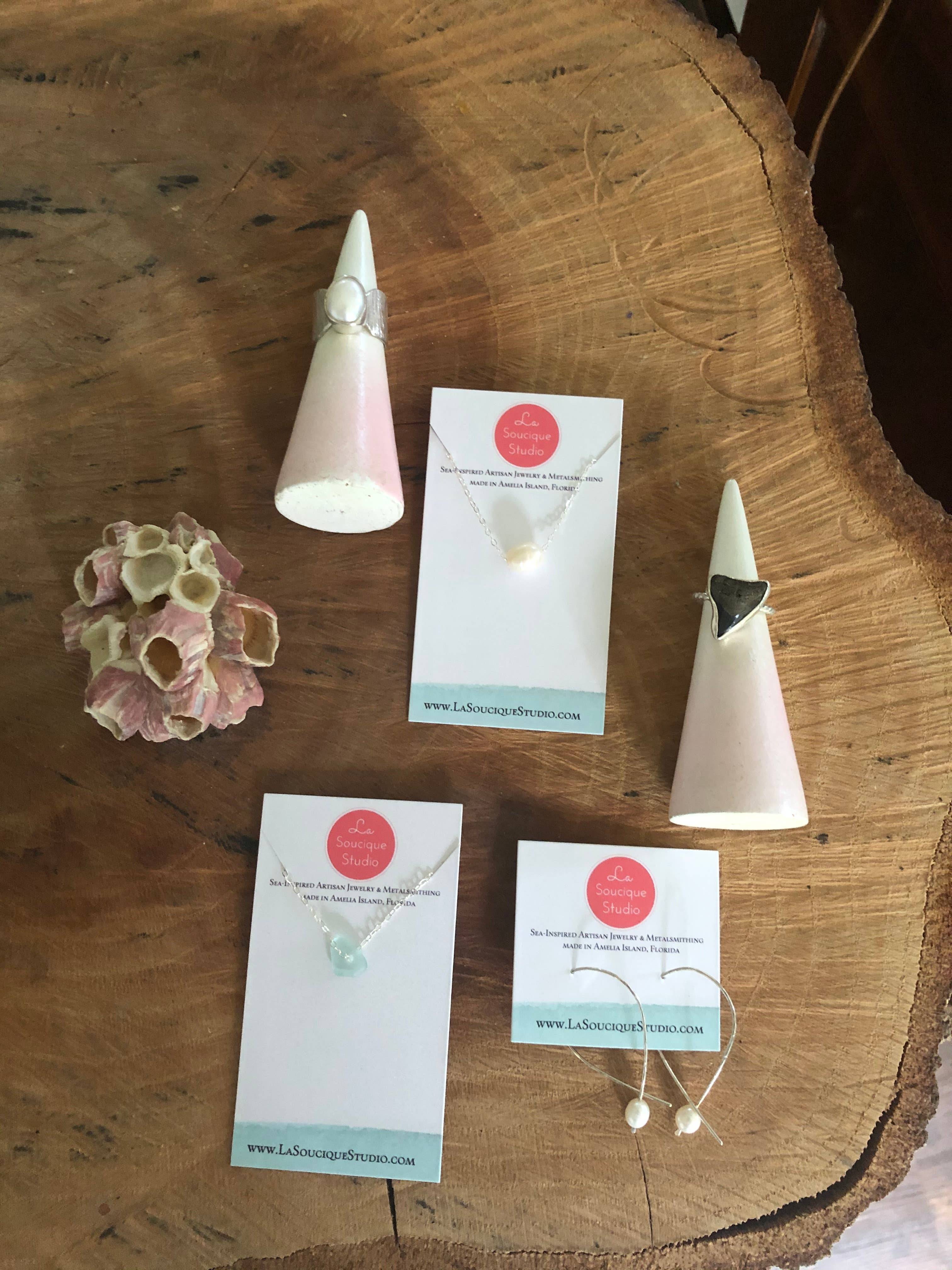 La Soucique Studio Metalsmithing – wholesale Cocktail/statement ring – Floridian Shark Tooth Ring in Sterling Silver3