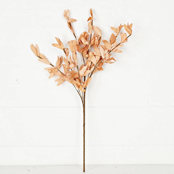 Holiday Depot Inc. - Wholesale Artificial Flowers - 30615- 22in Spray-PE Herb Leaves-Teastain-