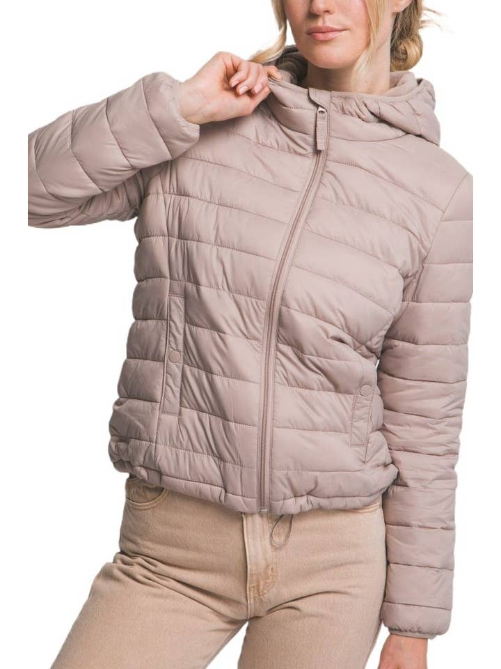 Vanilla Monkey - Wholesale Puffer Jacket - Women's - Hooded Light Puffer Jacket2