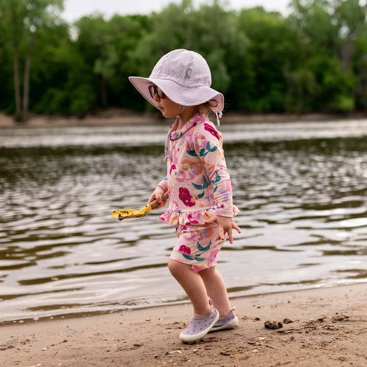 Jan & Jul - Wholesale Sun Hat - Kids - Purple Stripes | Cotton Floppy Hat