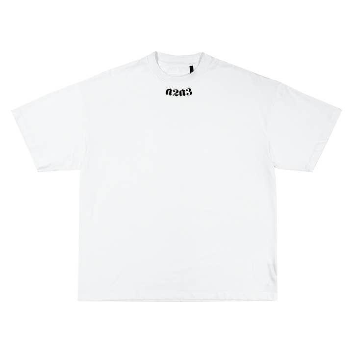 White Tee Embroidery for wholesale by a2a3