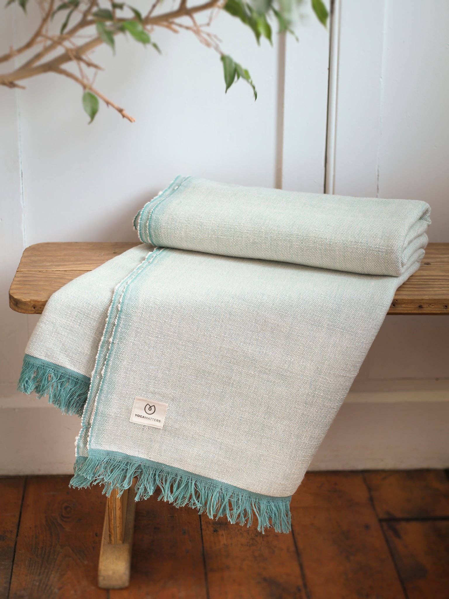 Yogamatters - Wholesale Yoga Blanket - Organic Cotton Chambray Yoga Blanket1