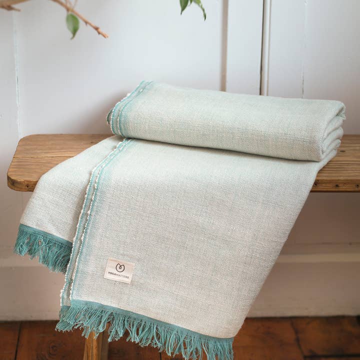 Yogamatters - Wholesale Yoga Blanket - Organic Cotton Chambray Yoga Blanket1