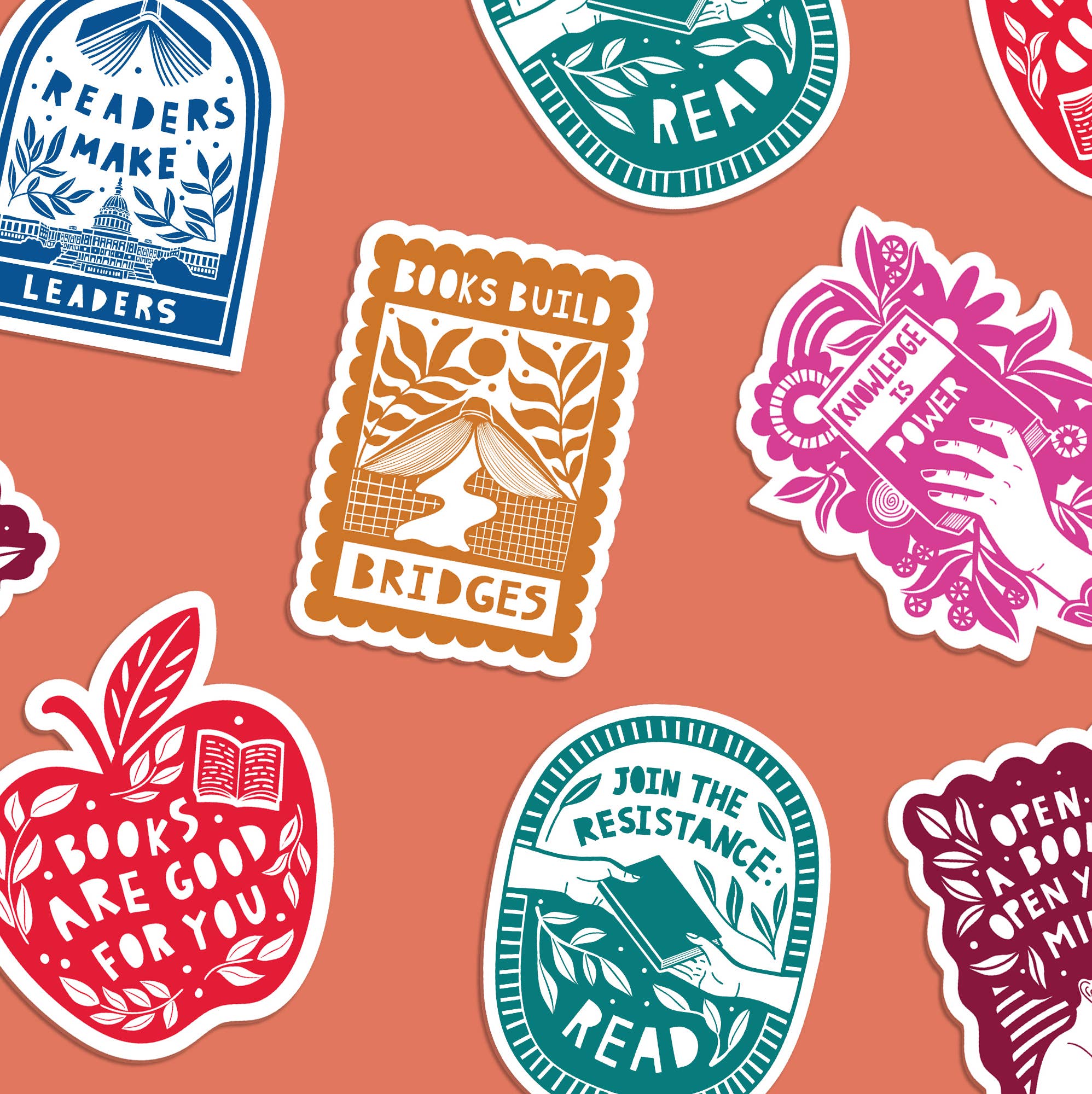 Bookishly (US Duties Paid) – wholesale Sticker – Bookish Sticker Pack – 50 Mixed Die-Cut Designs for Readers 2