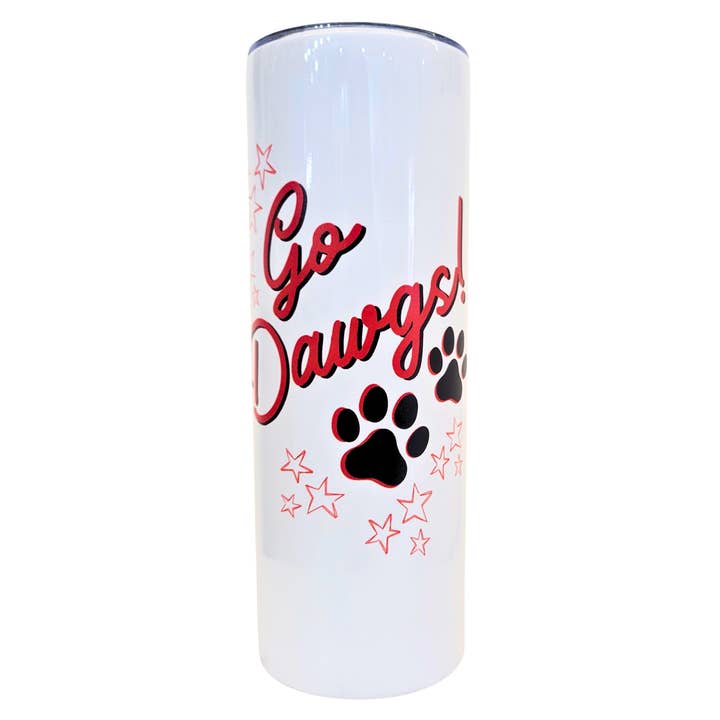 Go Dawgs 20oz Insulated Tumbler Black/Red for wholesale by 318 Art Co.