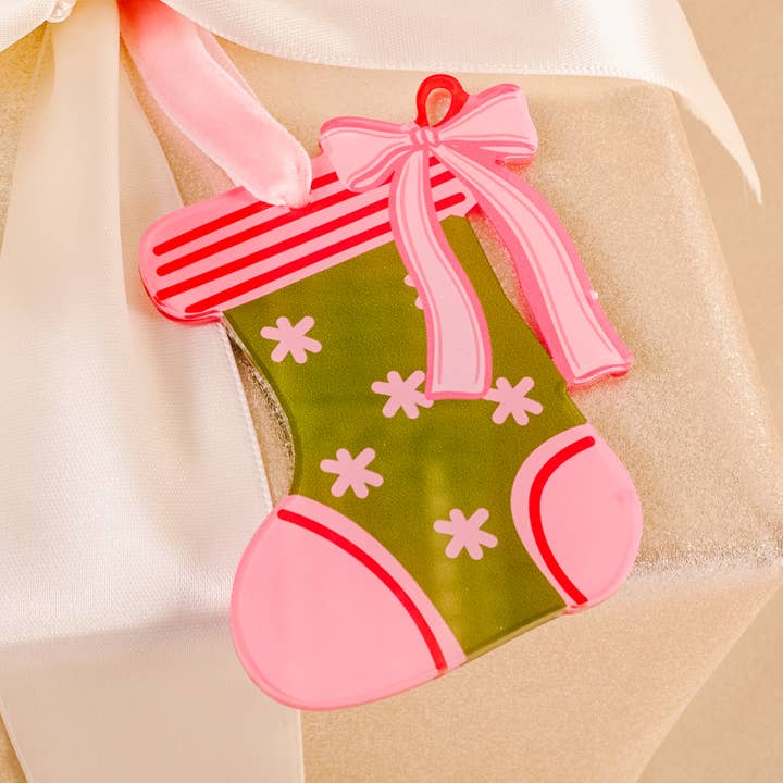 Holiday Tree Ornament-Holiday Stocking for wholesale by The Darling Effect